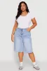 Plus Size WAX High Waisted Bermuda Shorts sold by Rainbow