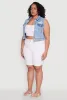 Plus Size WAX Distressed Denim Vest sold by Rainbow
