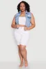 Plus Size WAX Distressed Denim Vest sold by Rainbow