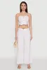 Faux Button Smocked Crop Top sold by Rainbow
