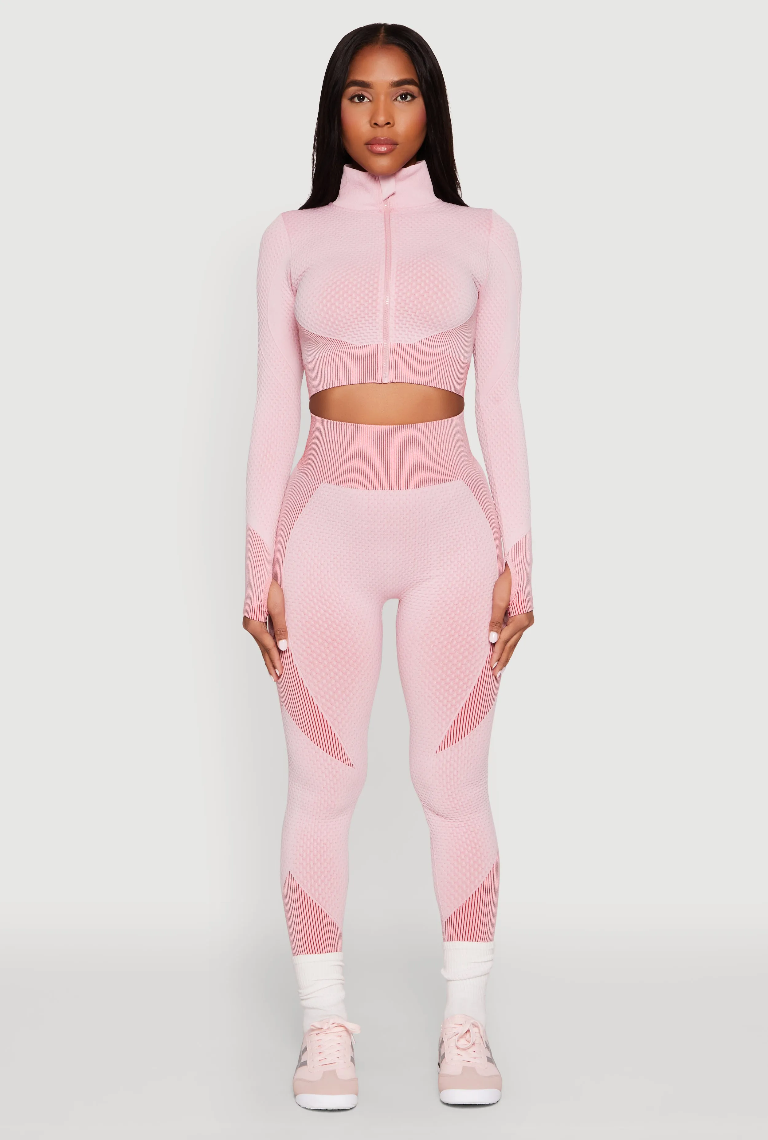 Striped Detail Two Tone Leggings sold by Rainbow