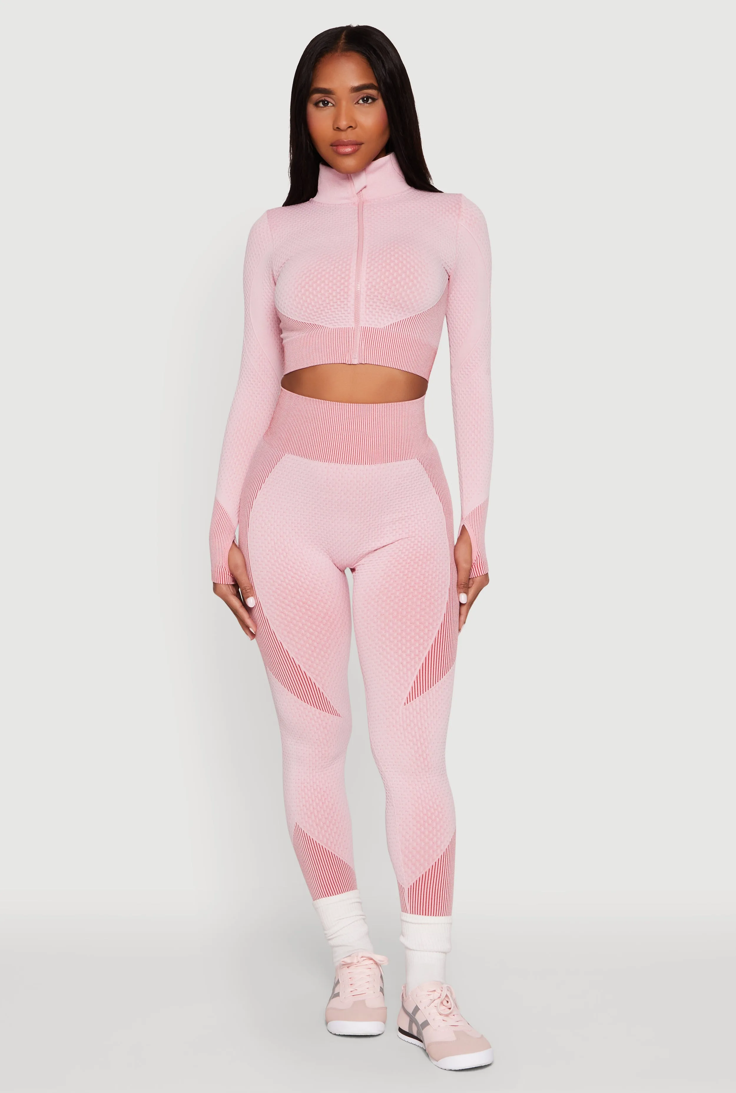 Striped Detail Two Tone Leggings sold by Rainbow product image thumbnail 2