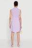 Tie Waist Belted Sleeveless Shirt Dress sold by Rainbow