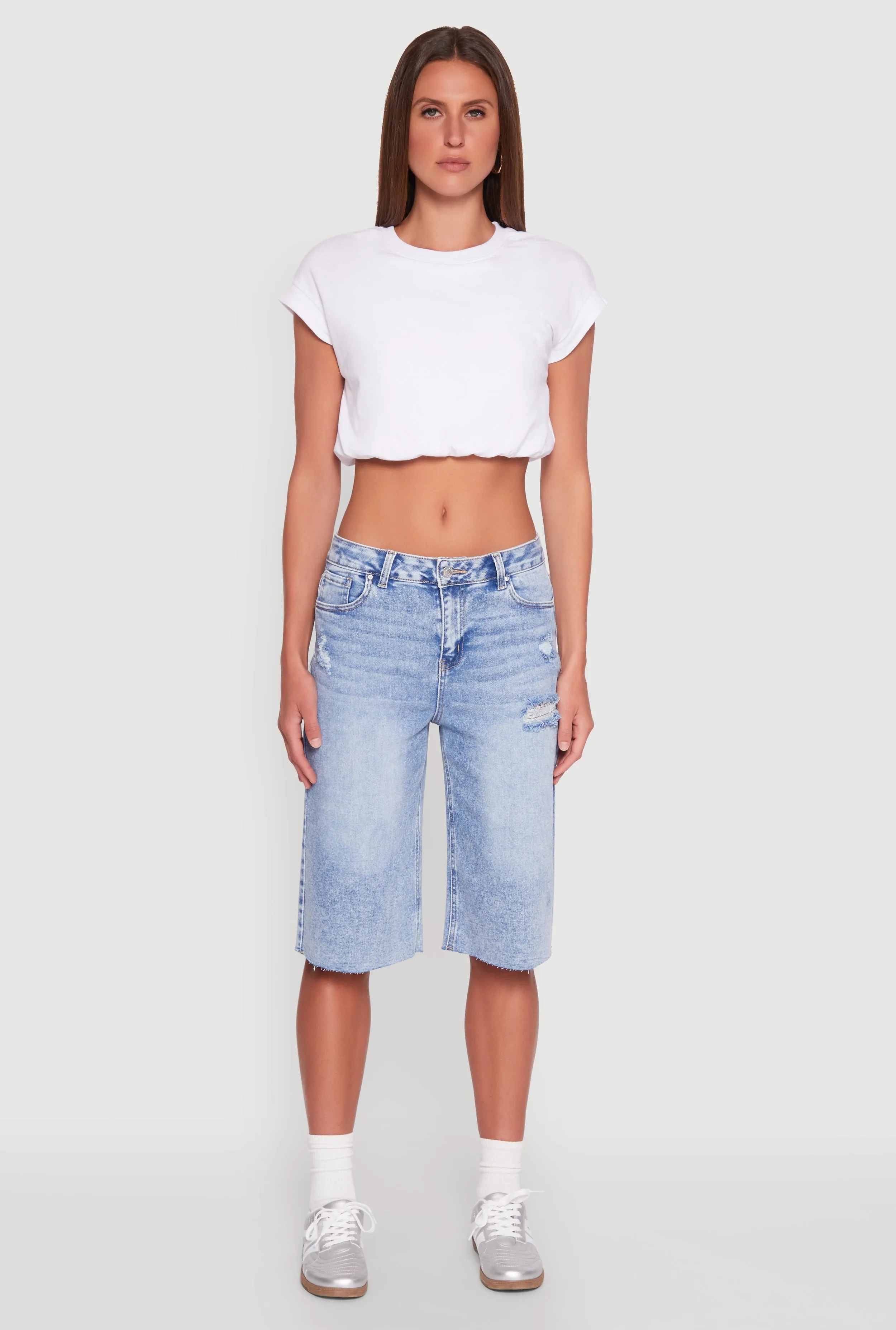 Bubble Hem Cropped Tee sold by Rainbow product image thumbnail 3