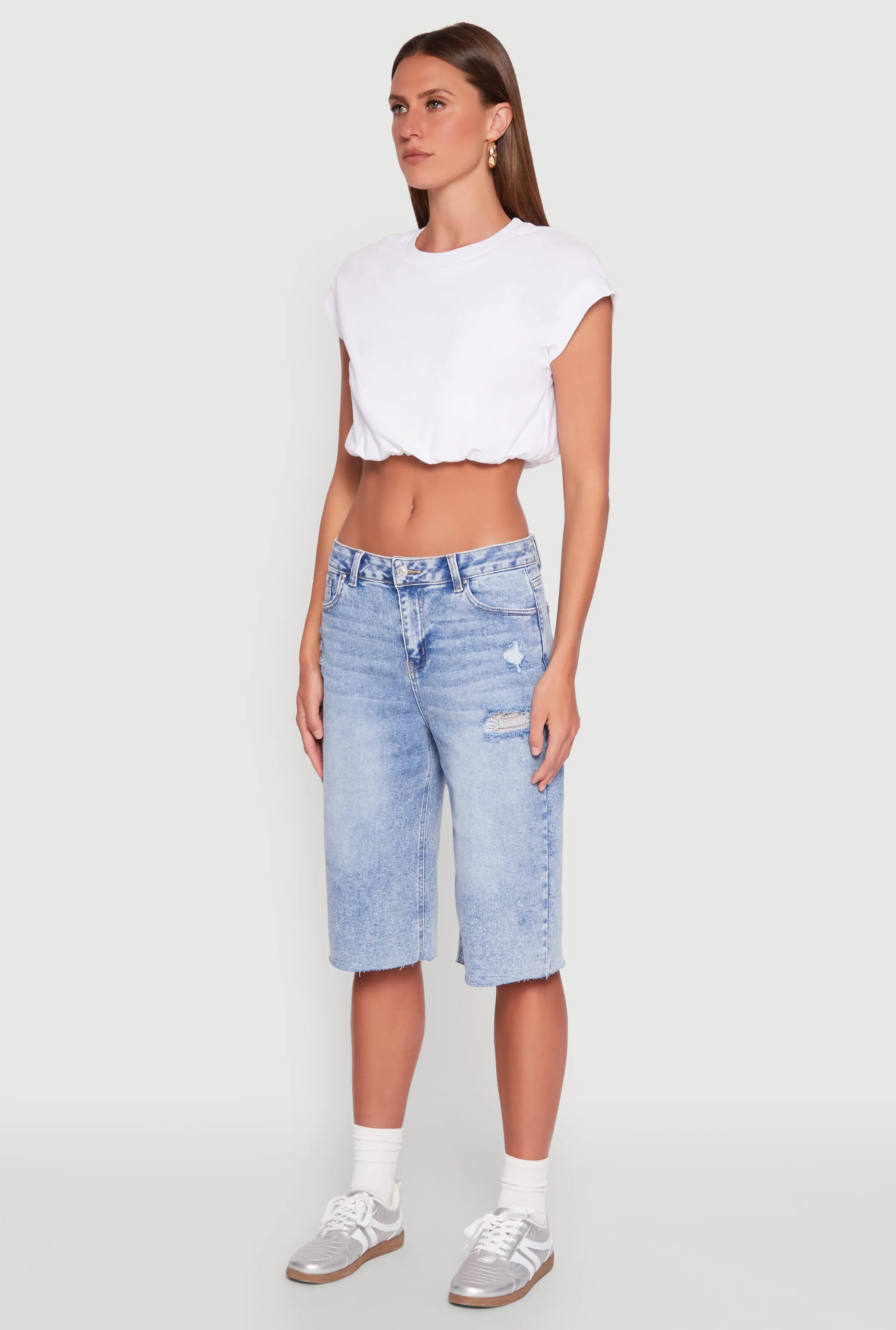 Bubble Hem Cropped Tee sold by Rainbow product image thumbnail 5