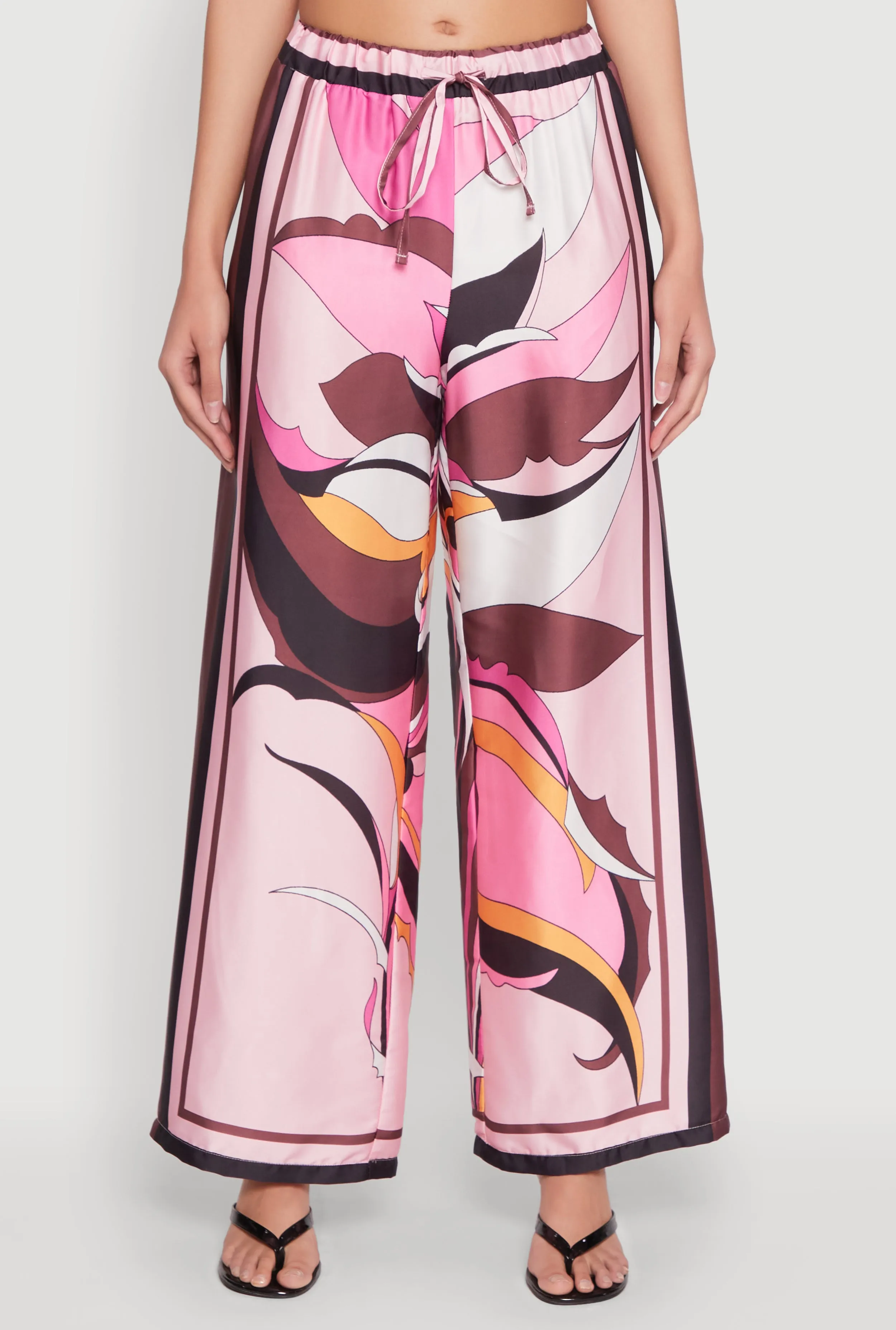 Printed Wide Leg Satin Pants sold by Rainbow product image thumbnail 3