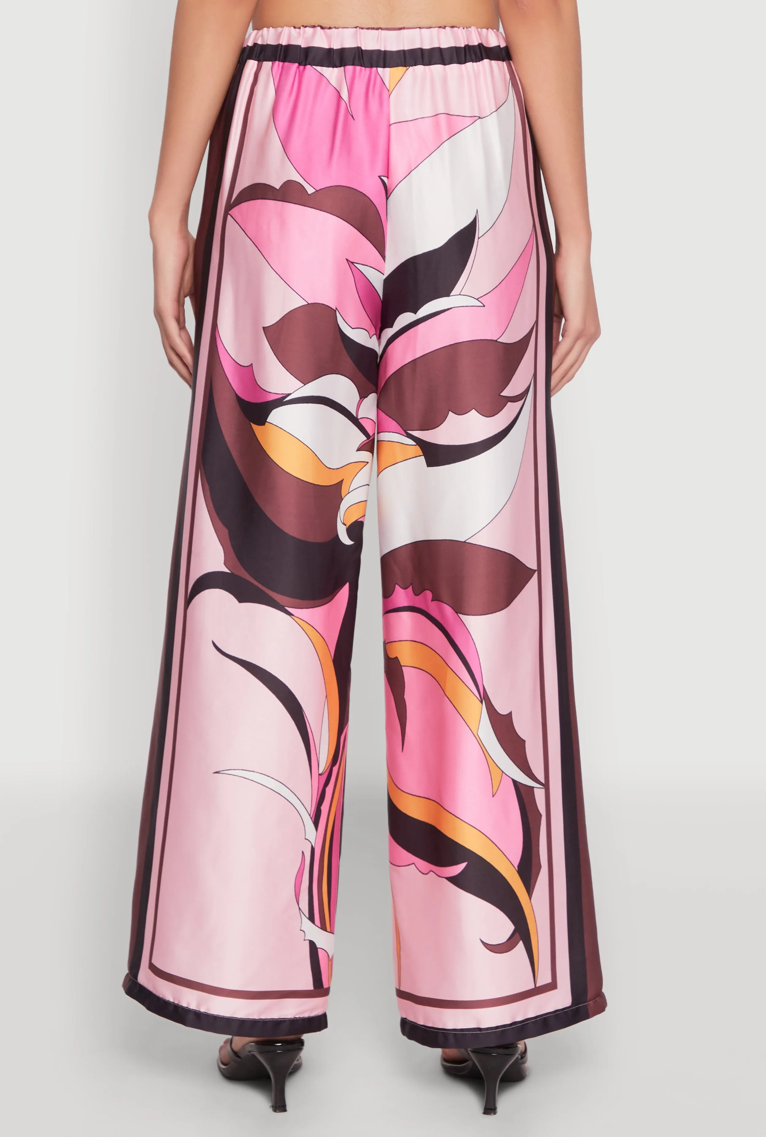 Printed Wide Leg Satin Pants sold by Rainbow product image thumbnail 5