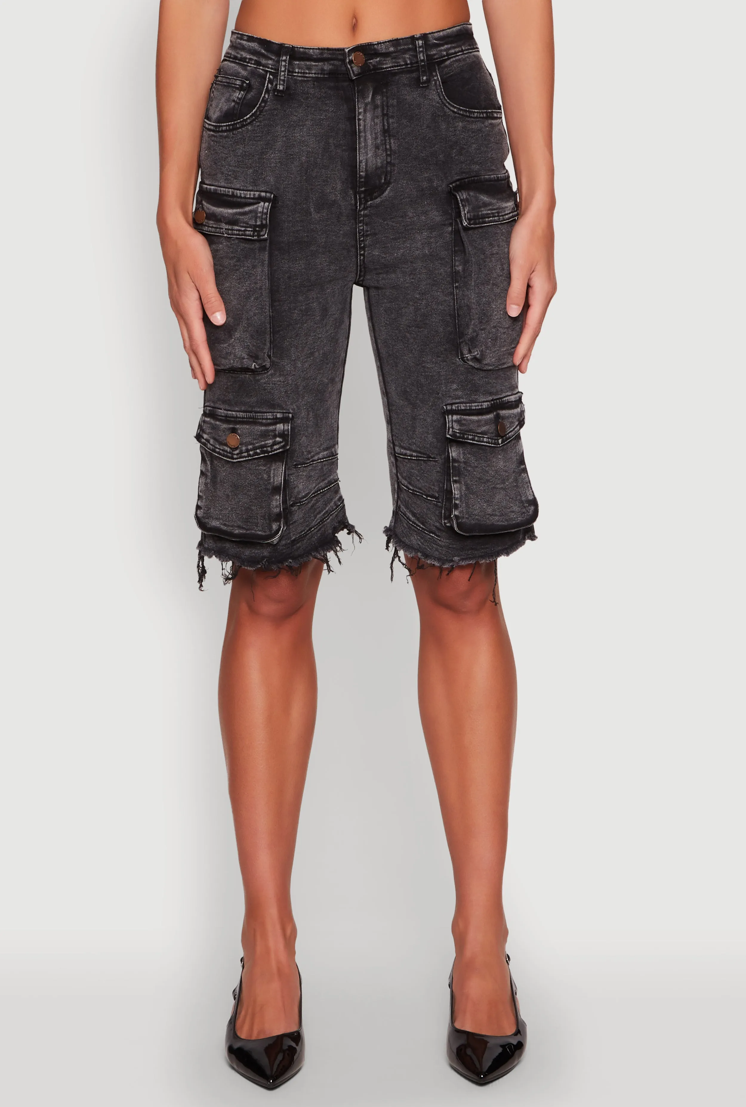 Daisy Denim Cargo Bermuda Shorts sold by Rainbow product image thumbnail 5