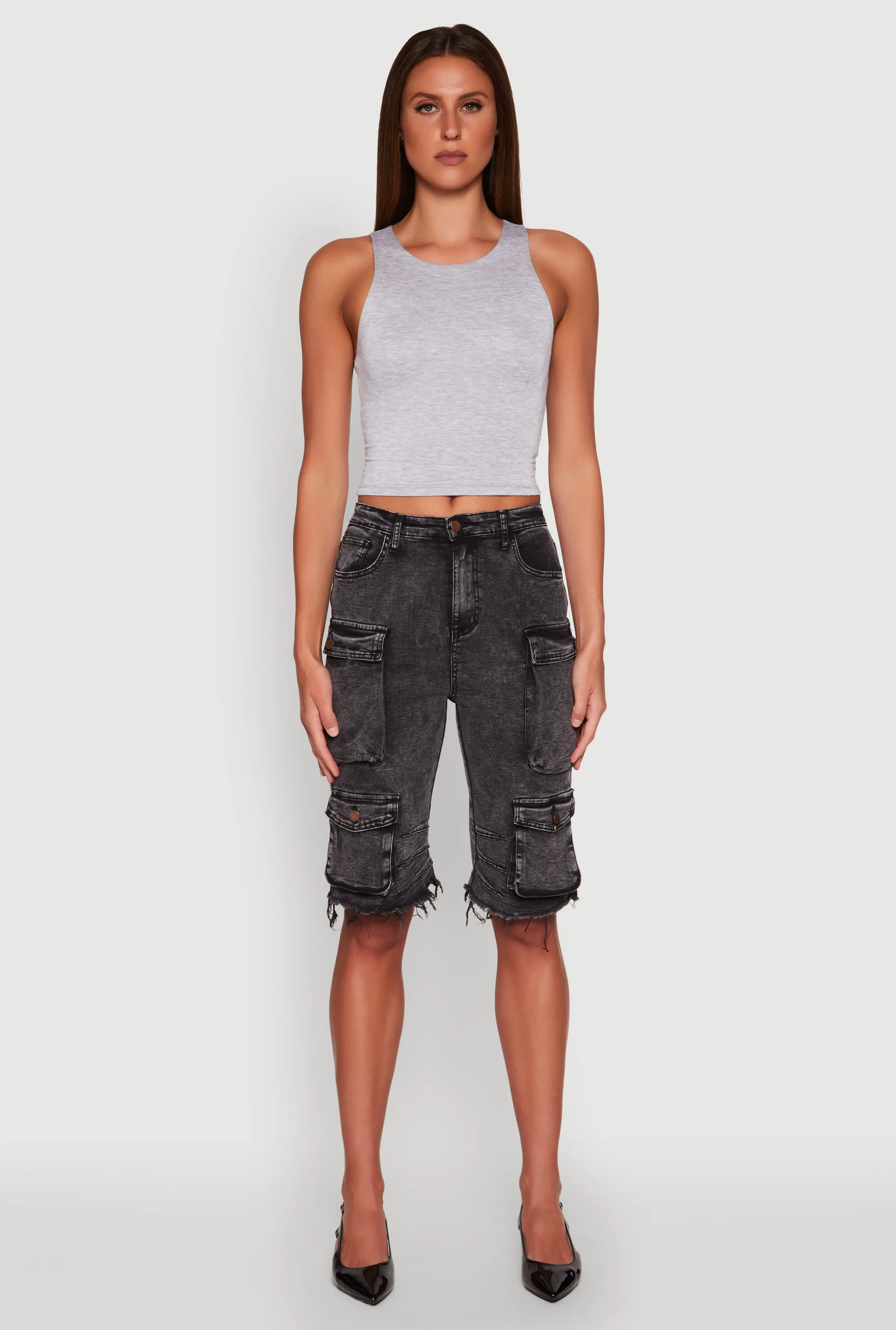 Daisy Denim Cargo Bermuda Shorts sold by Rainbow product image thumbnail 2