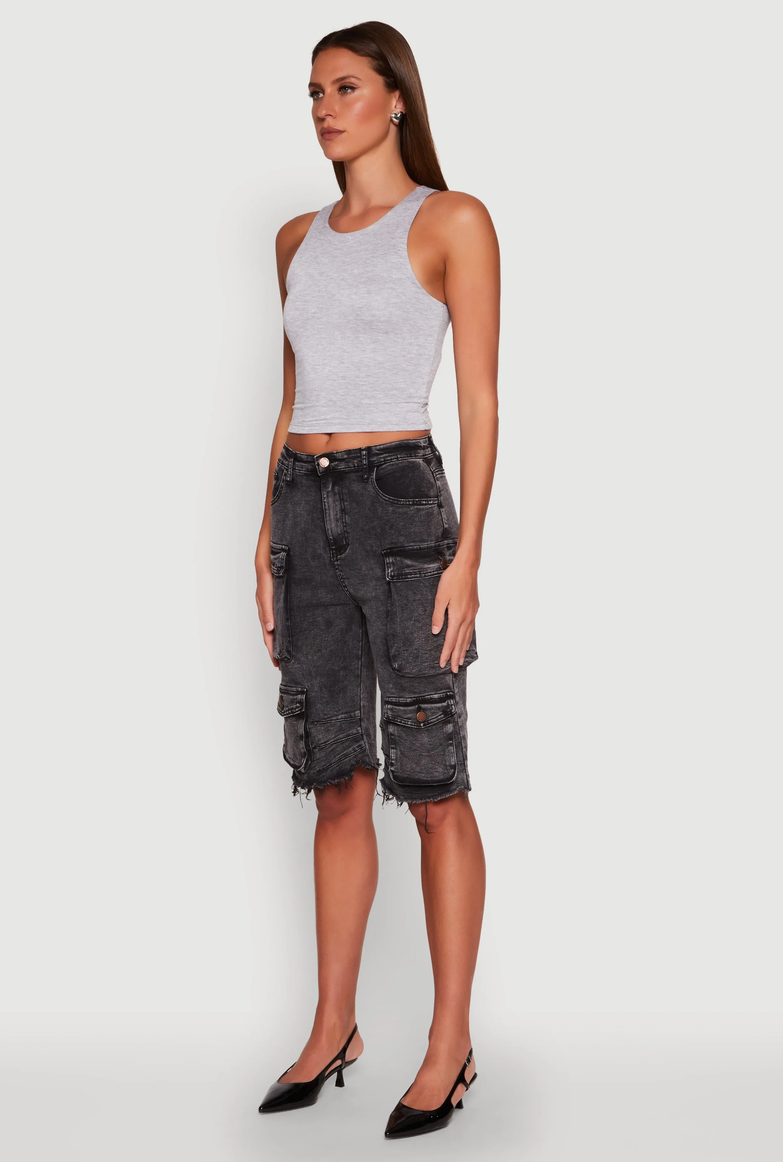 Daisy Denim Cargo Bermuda Shorts sold by Rainbow product image thumbnail 3