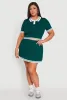 Plus Size Daisy Varsity Stripe Pleated Skort sold by Rainbow