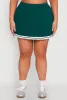 Plus Size Daisy Varsity Stripe Pleated Skort sold by Rainbow