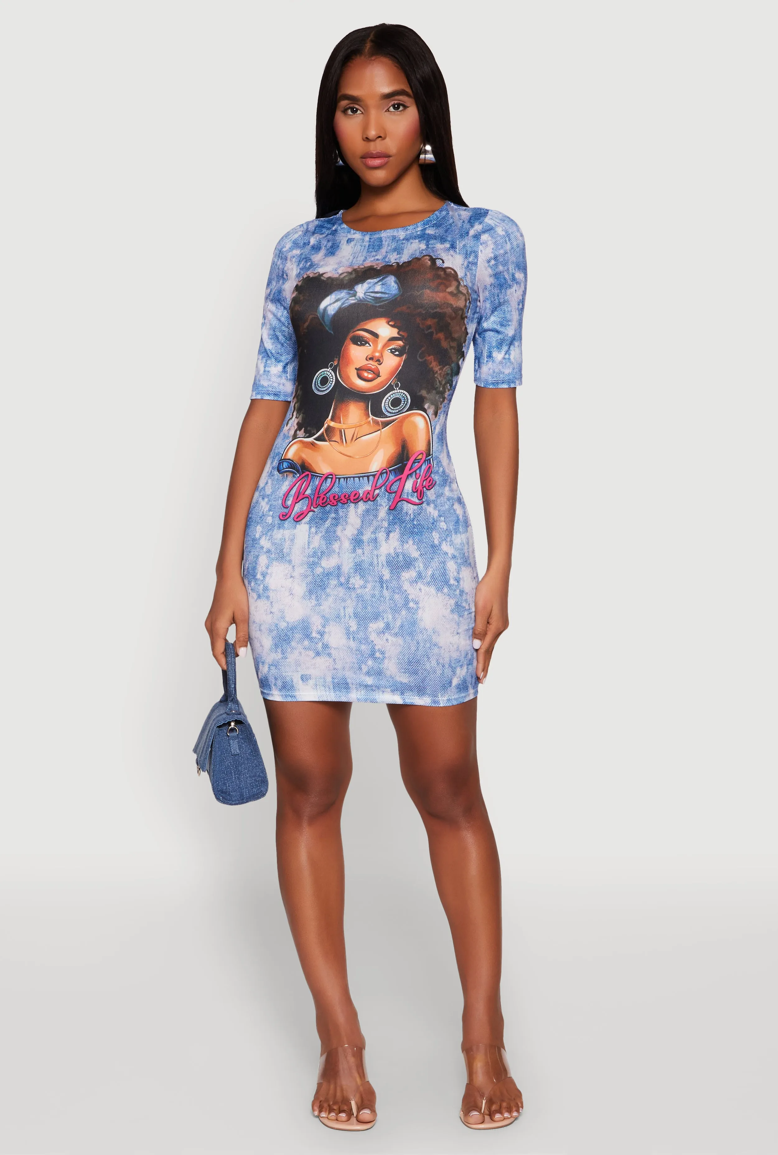 Blessed Life Graphic T Shirt Dress sold by Rainbow product image thumbnail 2