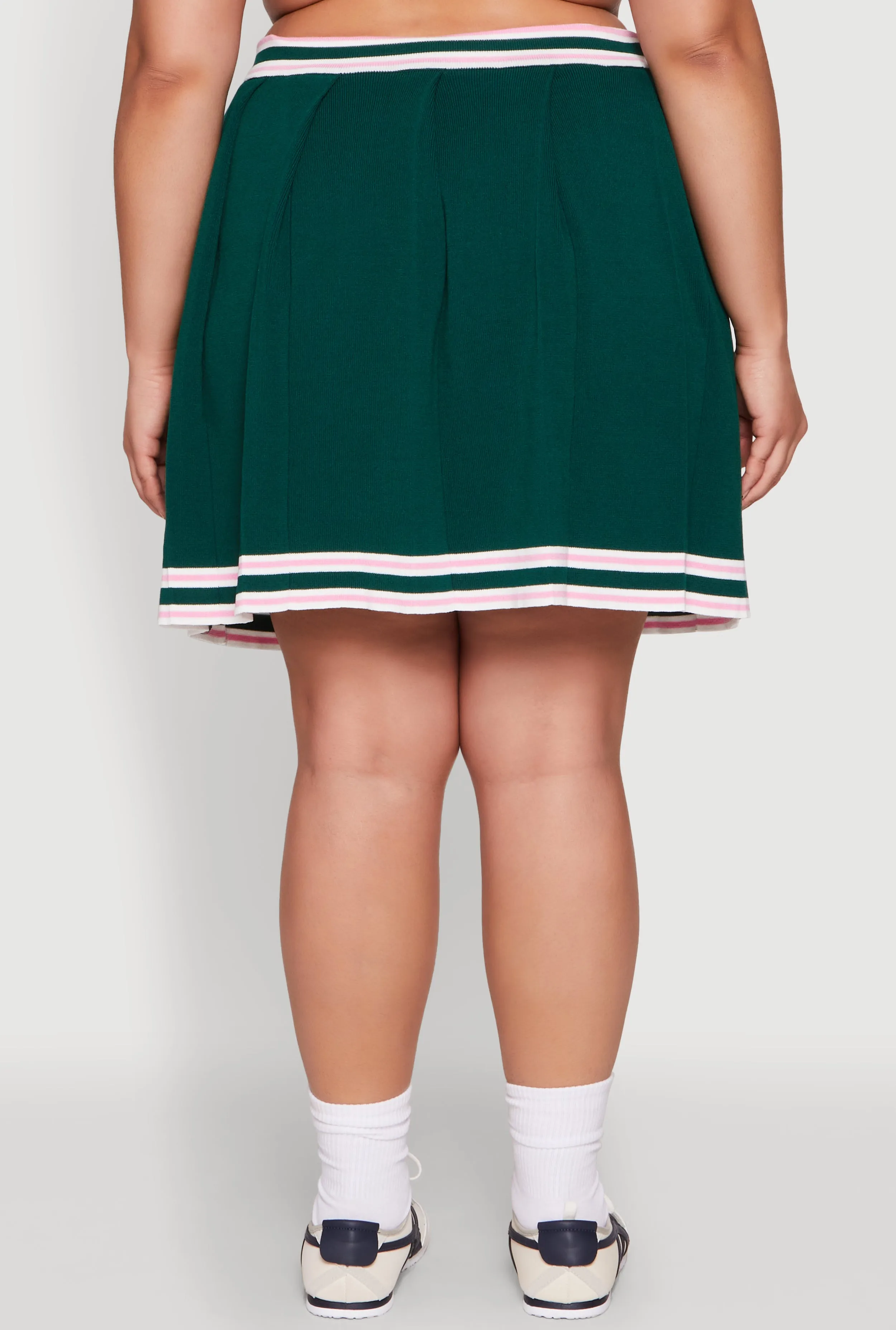 Plus Size Daisy Varsity Stripe Pleated Skirt sold by Rainbow product image thumbnail 5