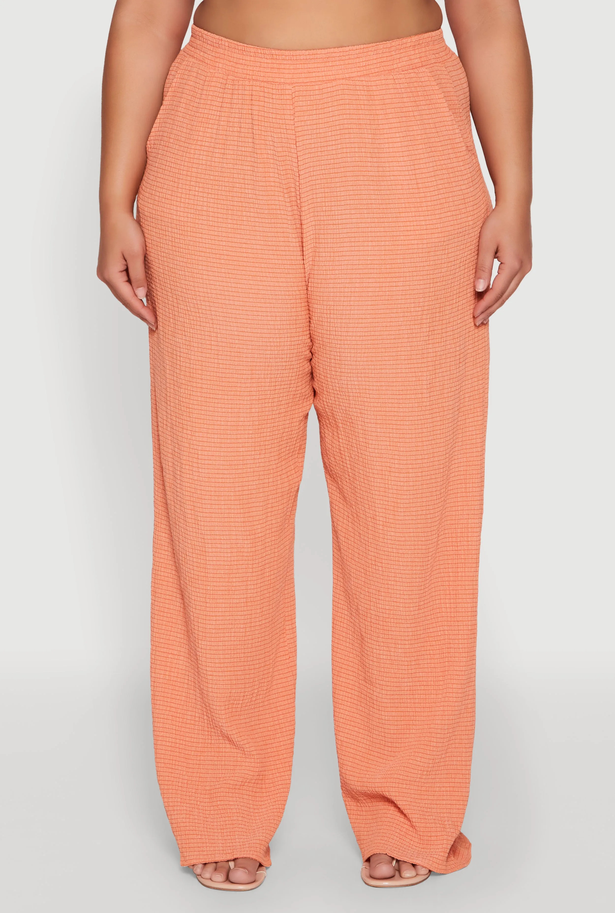 Plus Size Textured Knit Wide Leg Pants sold by Rainbow product image thumbnail 3