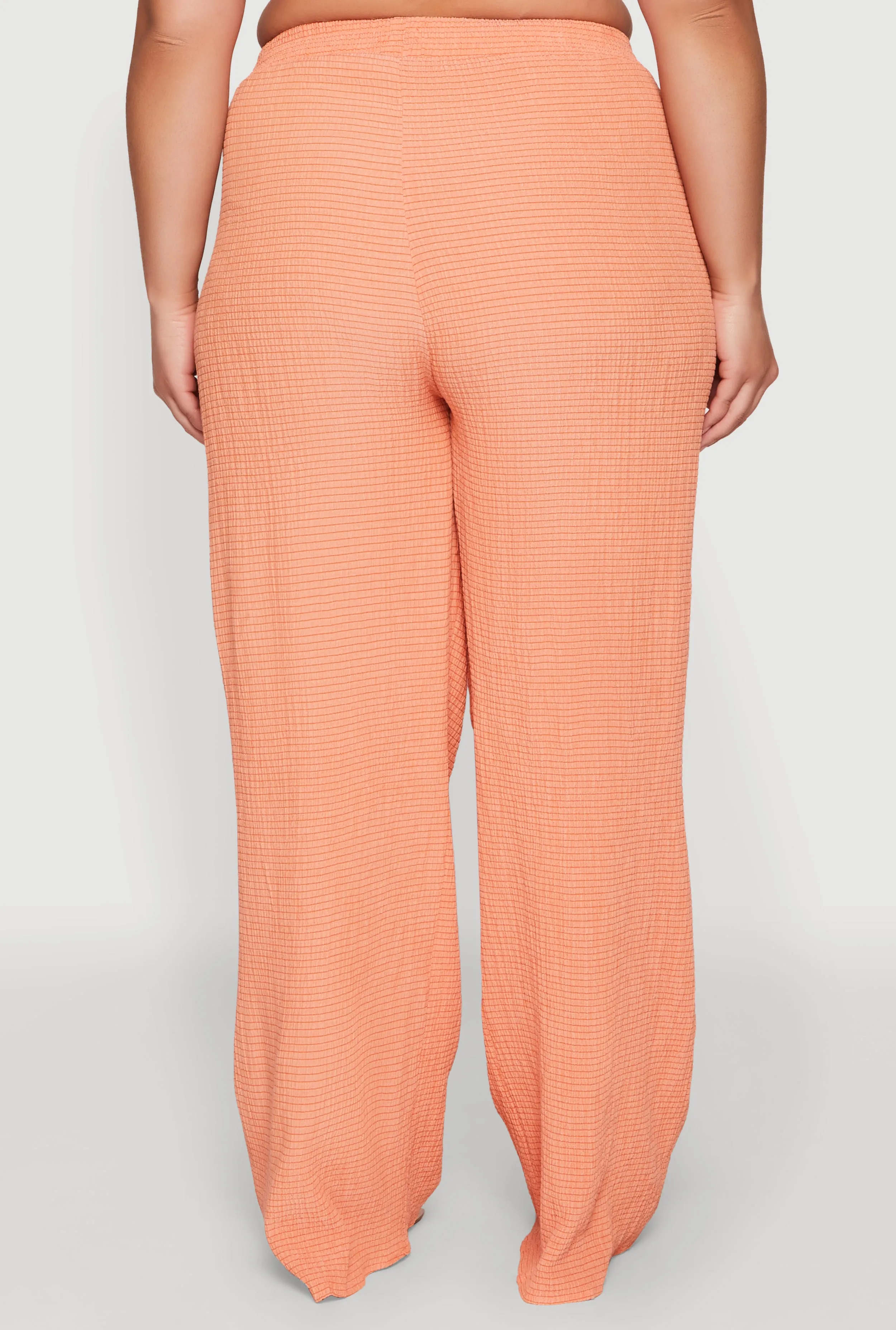 Plus Size Textured Knit Wide Leg Pants sold by Rainbow product image thumbnail 5