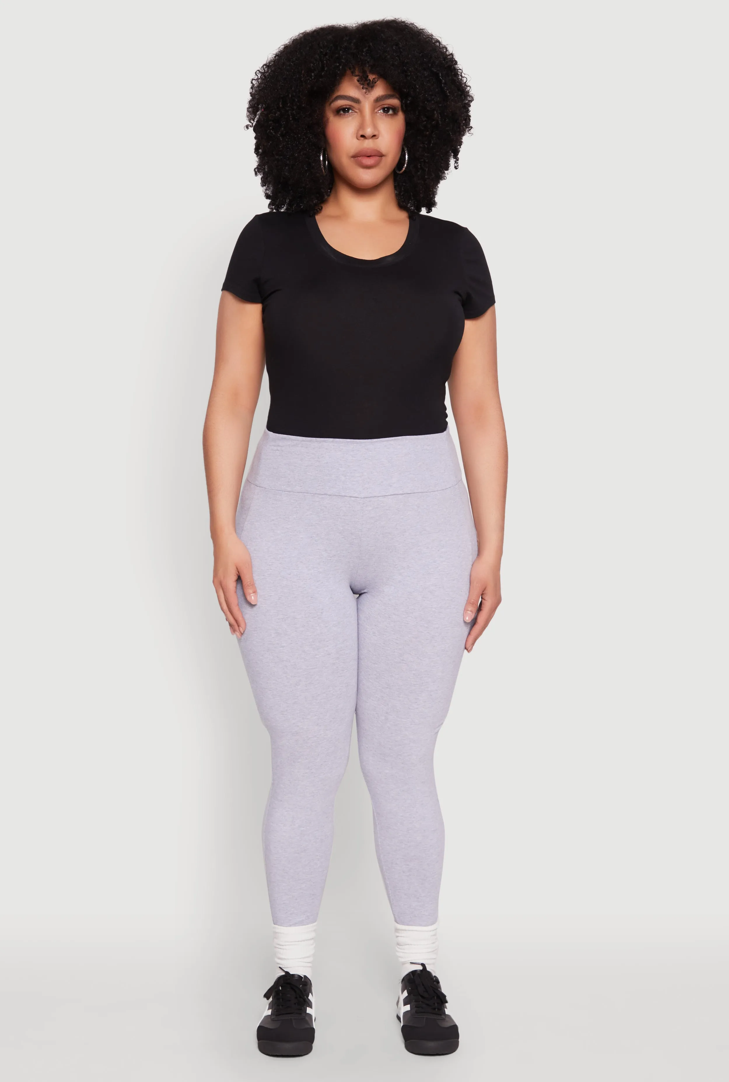 Plus Size Side Pocket High Waisted Leggings sold by Rainbow product image thumbnail 2