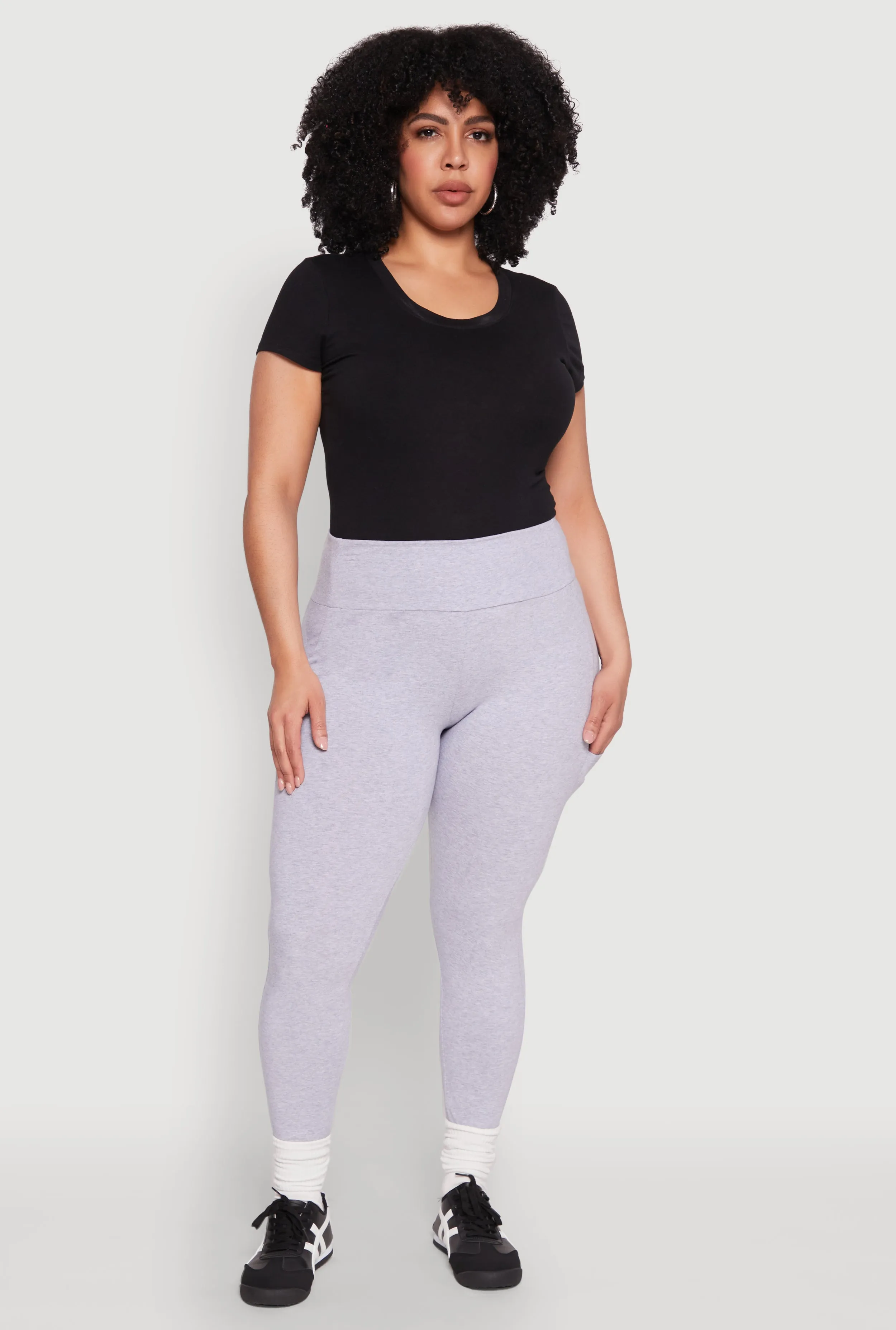 Plus Size Side Pocket High Waisted Leggings sold by Rainbow
