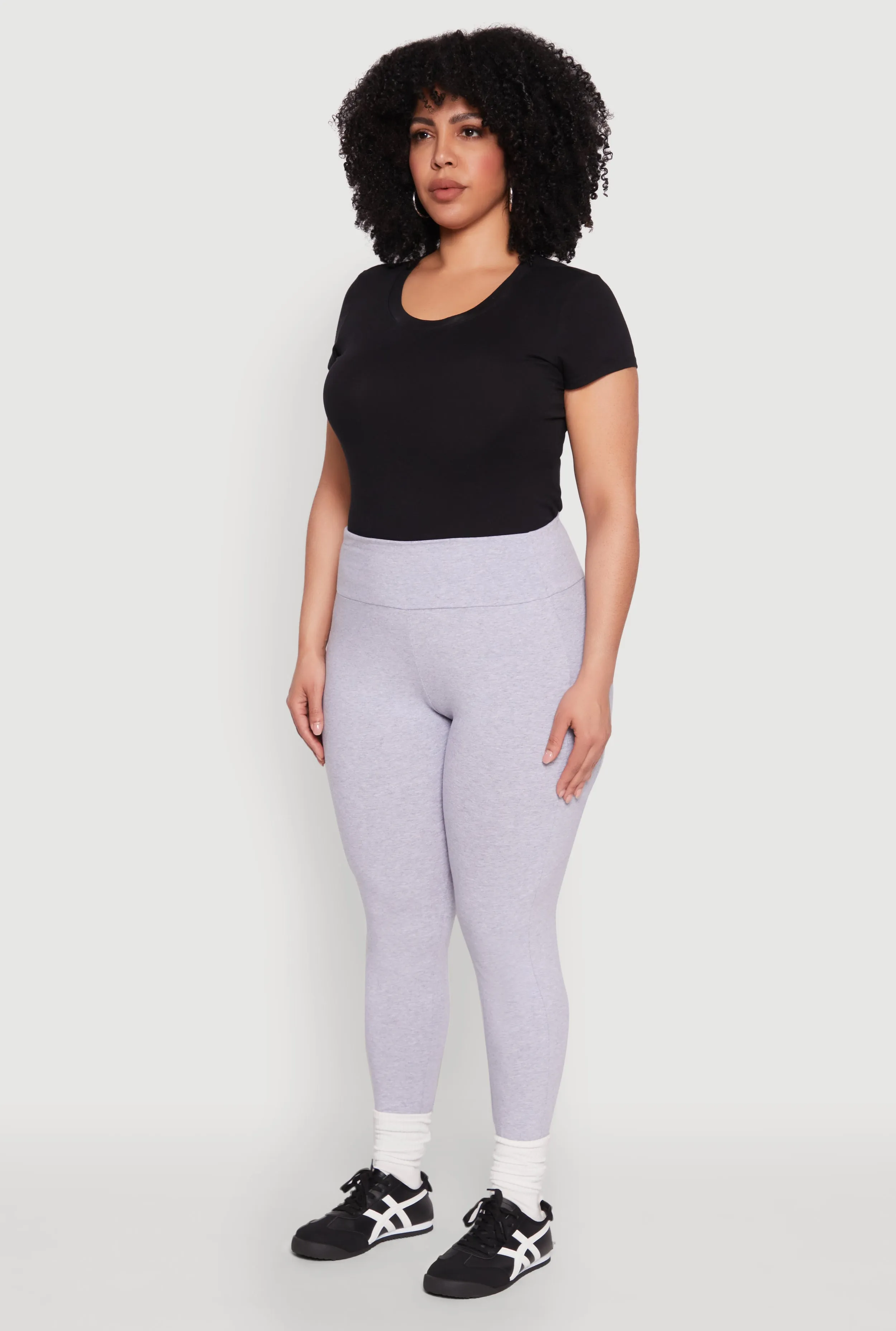Plus Size Side Pocket High Waisted Leggings sold by Rainbow product image thumbnail 3