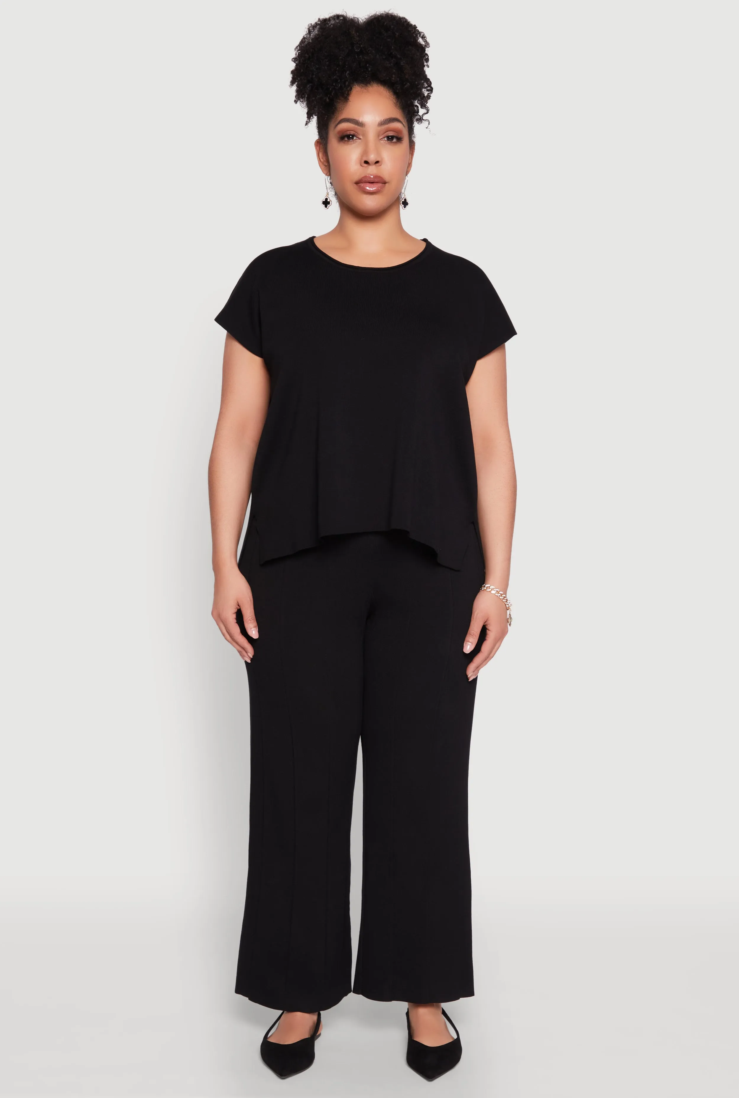 Plus Size Daisy Knitted Crew Neck Top sold by Rainbow product image thumbnail 3