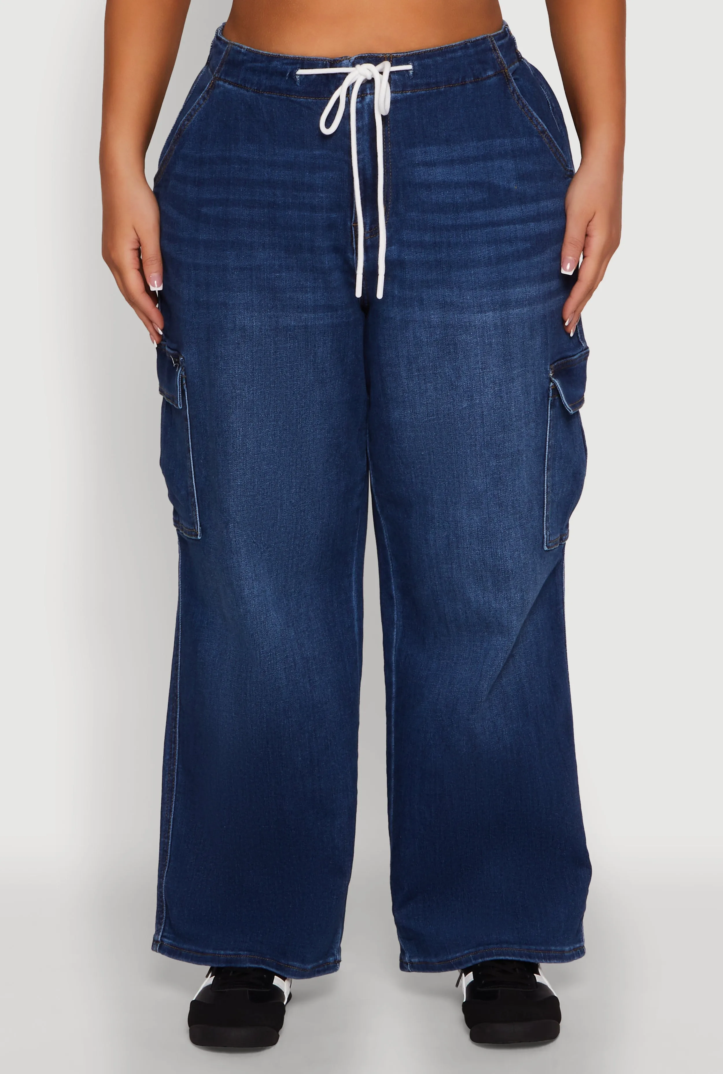 Plus Size WAX Denim Drawstring Cargo Jeans sold by Rainbow product image thumbnail 5