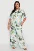 Plus Size Water Color Graphic Palazzo Pants sold by Rainbow