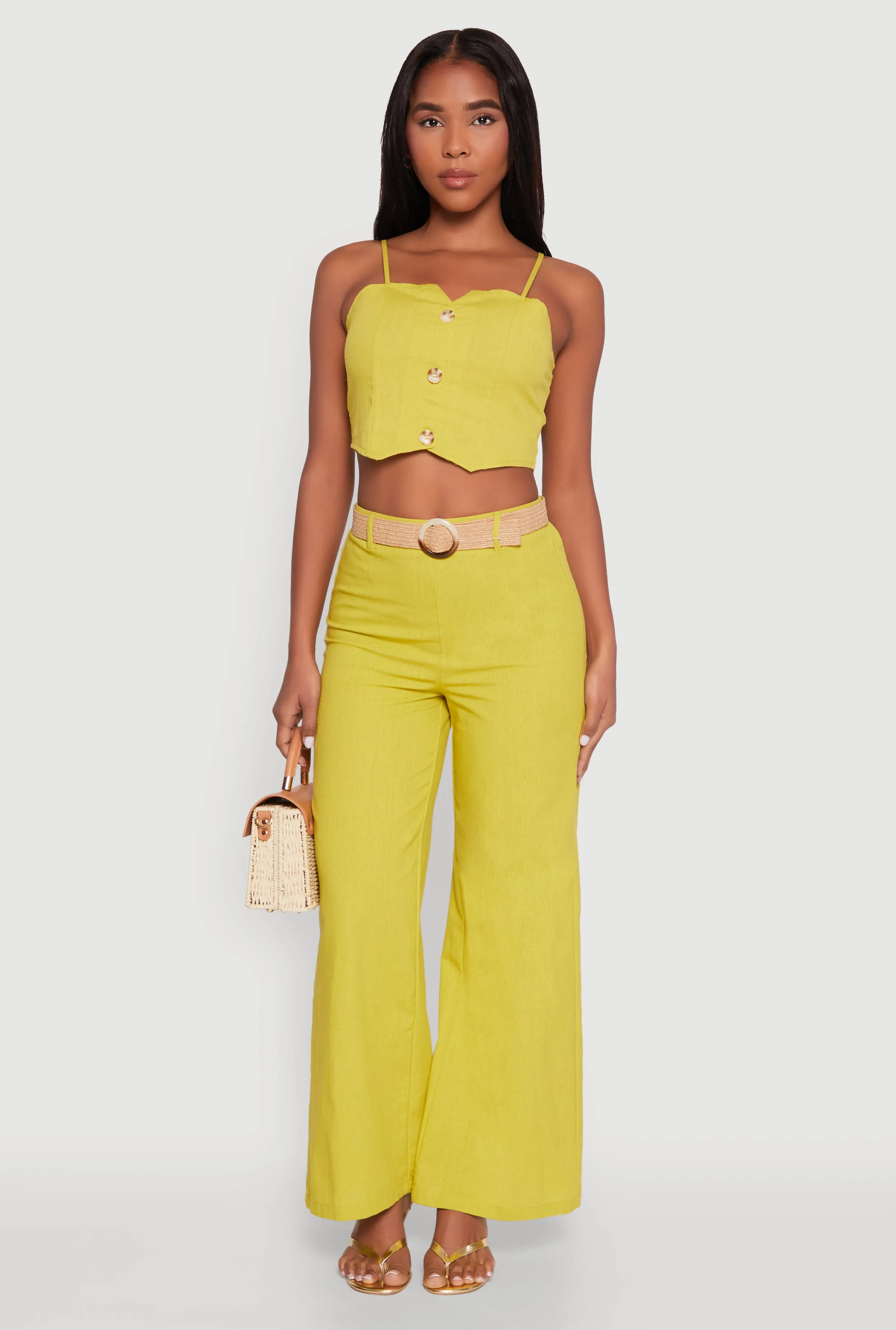 O Ring Belted Wide Leg Pants sold by Rainbow product image thumbnail 2