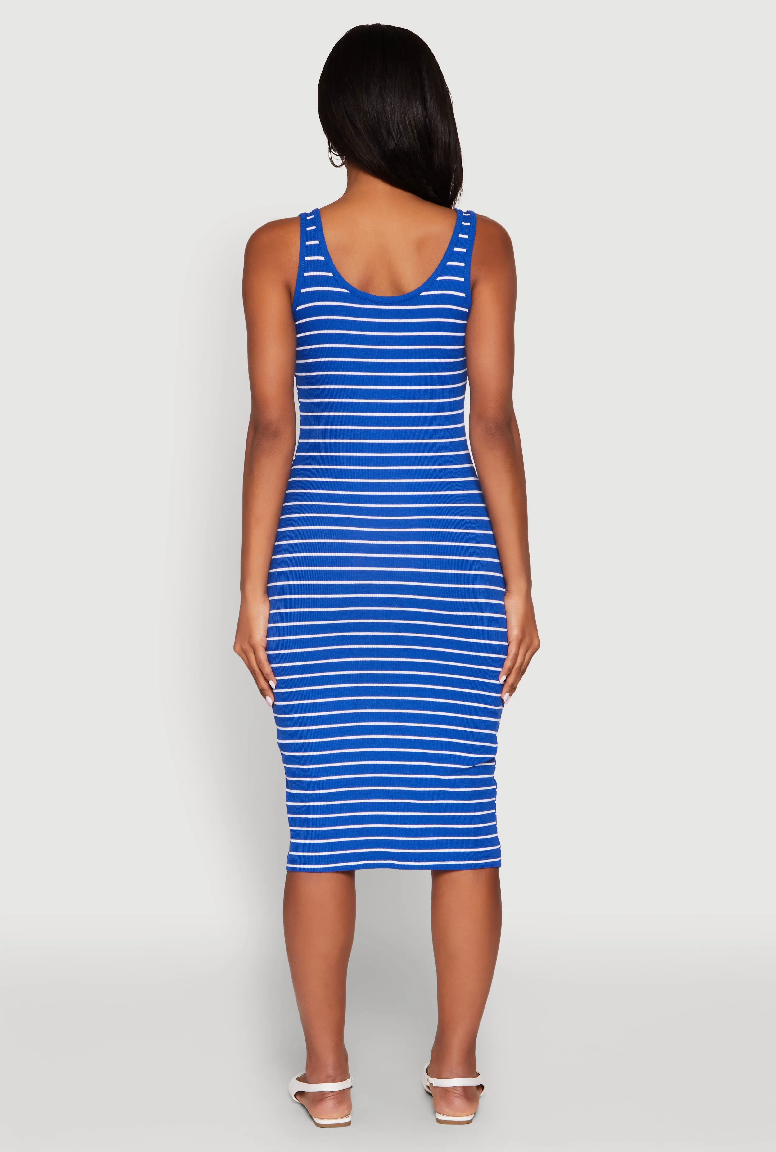 Striped Scoop Neck Midi Dress sold by Rainbow product image thumbnail 5