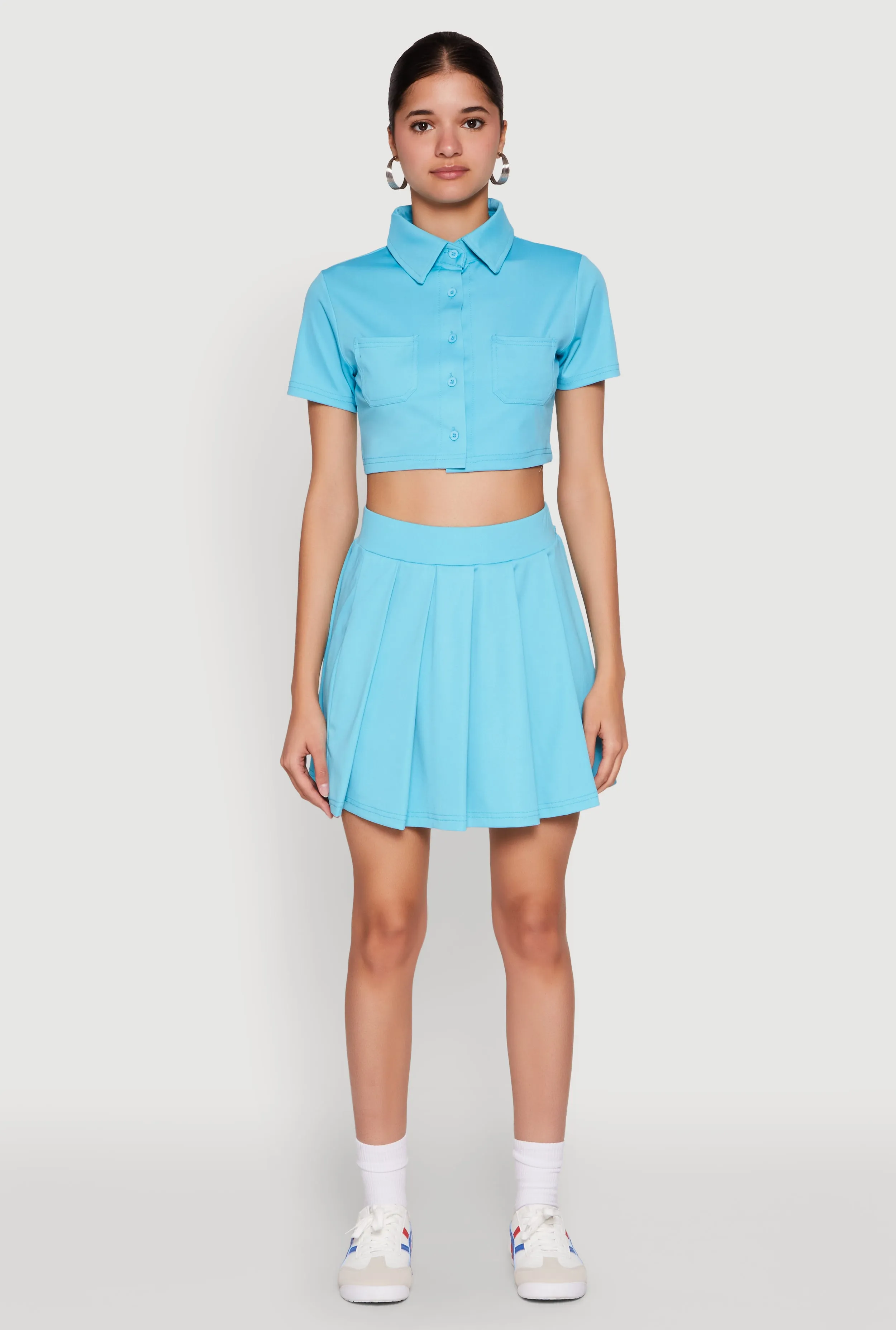 Solid Pleated Skirt sold by Rainbow