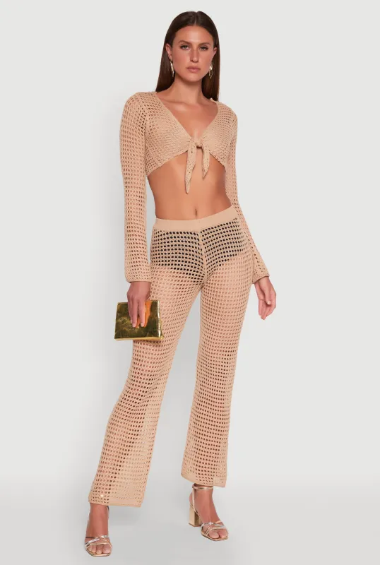 Crochet Straight Leg Pants sold by Rainbow