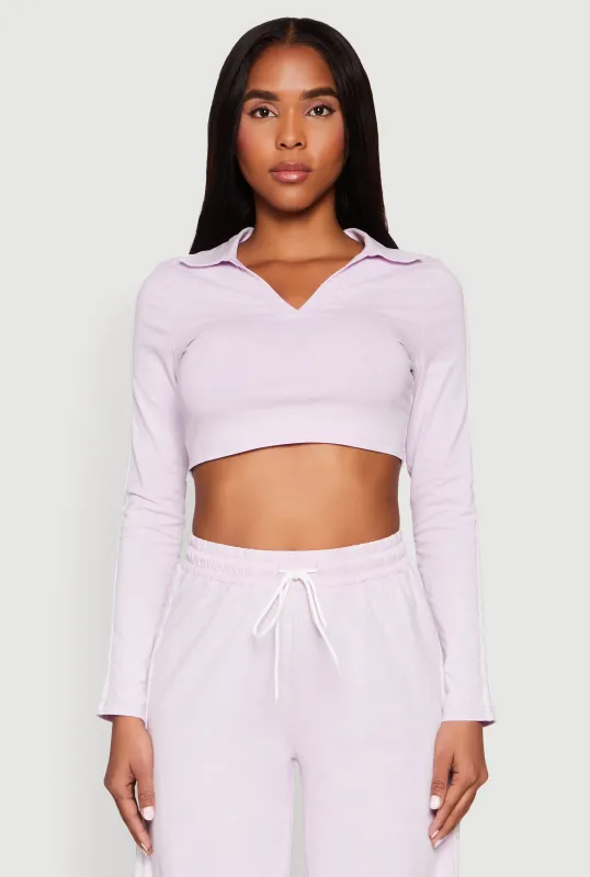 Mineral Wash Varsity Stripe Crop Top sold by Rainbow