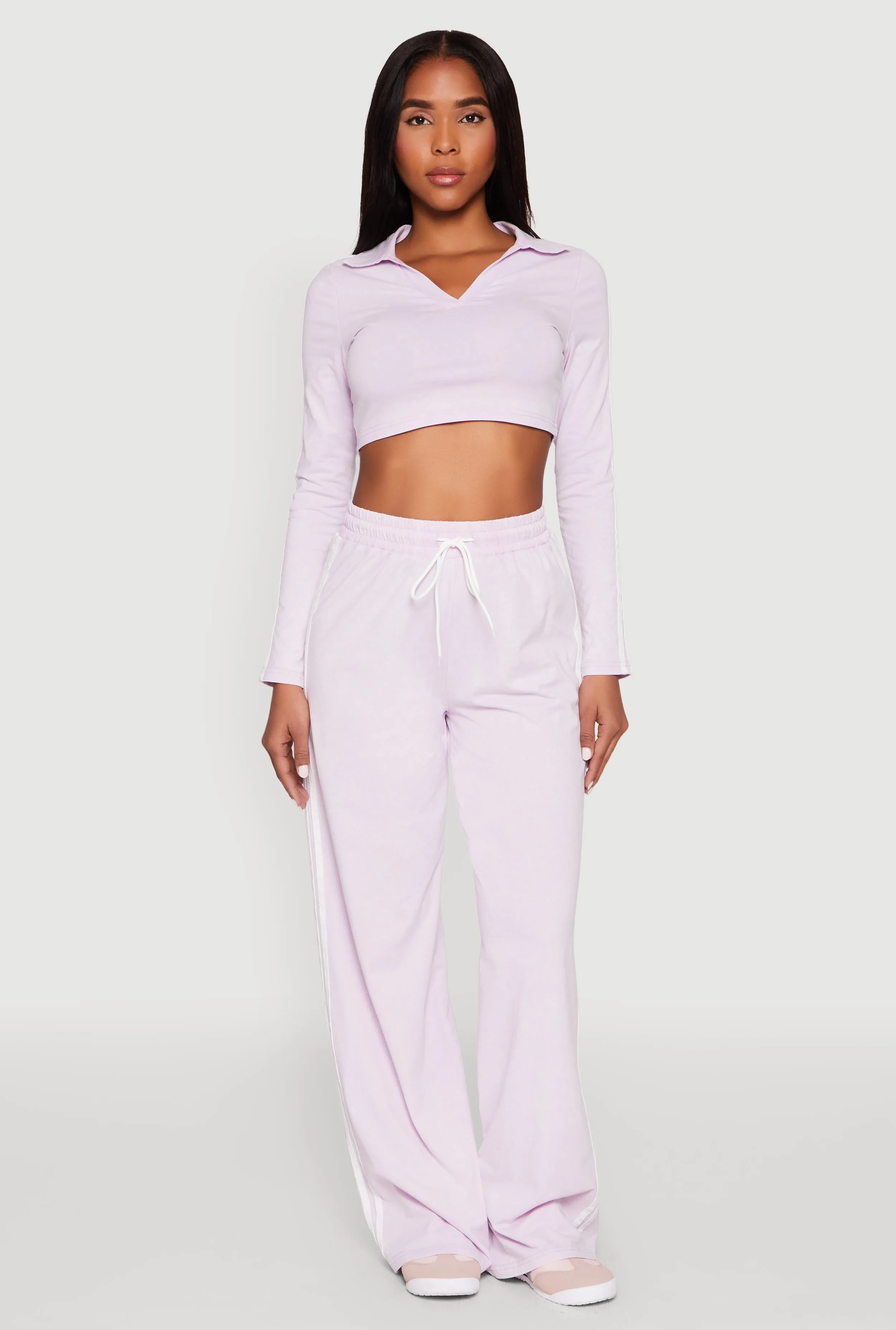 Mineral Wash Varsity Stripe Crop Top sold by Rainbow product image thumbnail 3