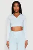 Mineral Wash Varsity Stripe Crop Top sold by Rainbow