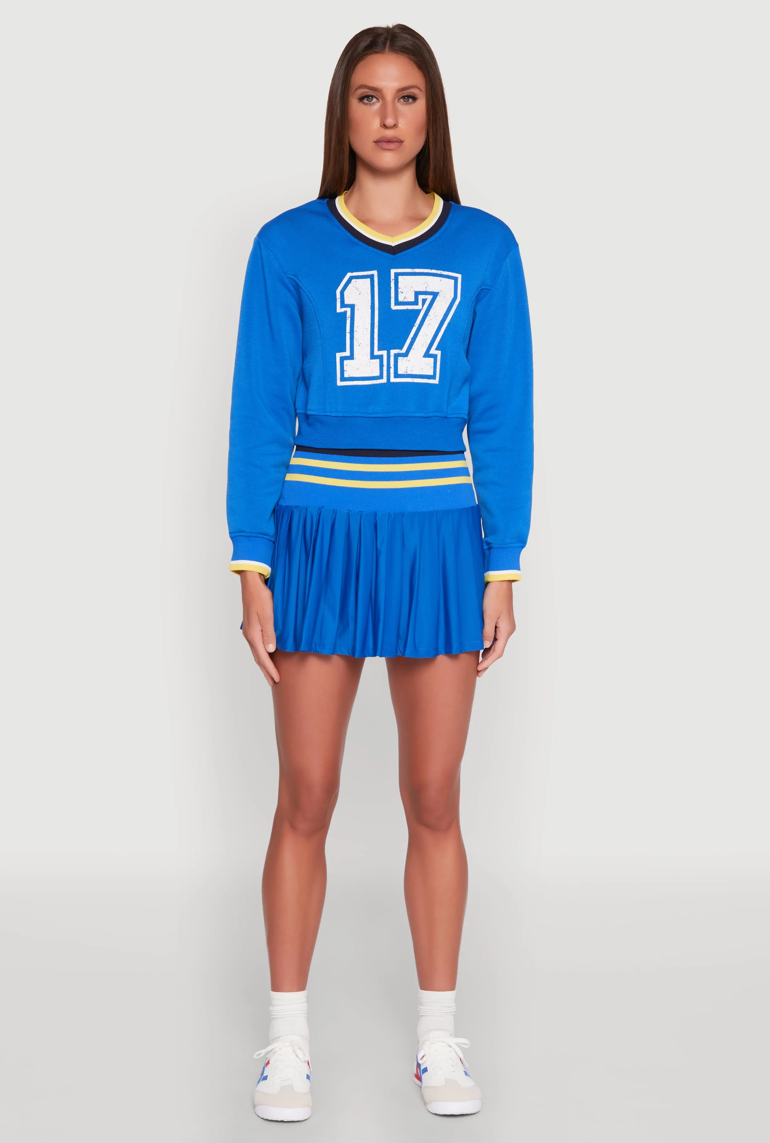 V Neck Graphic Varsity Sweatshirt sold by Rainbow product image thumbnail 3