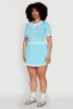 Plus Size Daisy Varsity Stripe Crop Polo Tee sold by Rainbow