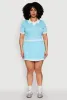 Plus Size Daisy Varsity Stripe Crop Polo Tee sold by Rainbow