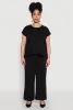 Plus Size Daisy Knitted Pintuck Wide Leg Pants sold by Rainbow