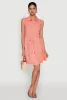 Tie Waist Belted Sleeveless Shirt Dress sold by Rainbow