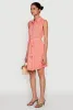 Tie Waist Belted Sleeveless Shirt Dress sold by Rainbow
