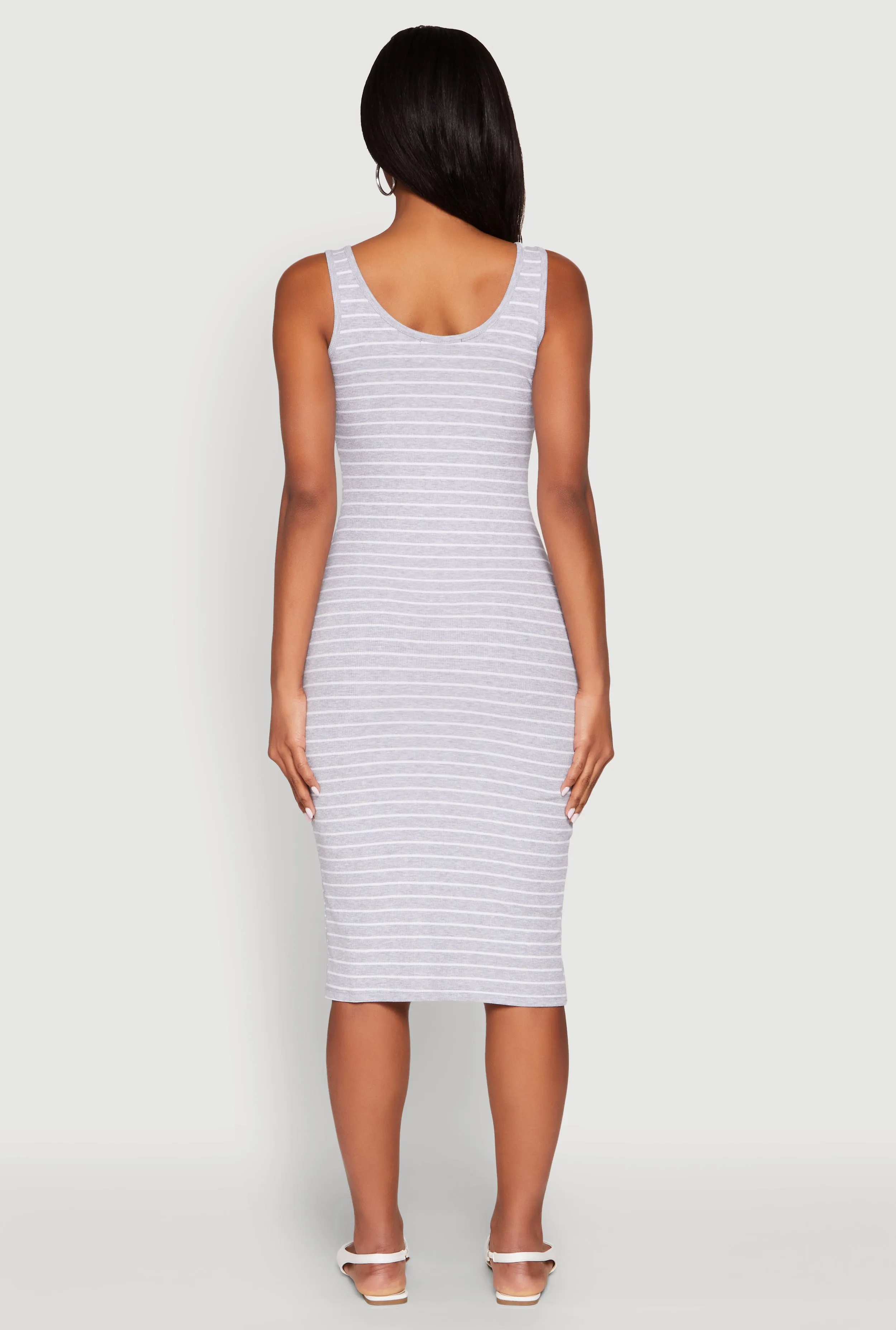 Striped Scoop Neck Midi Dress sold by Rainbow product image thumbnail 5
