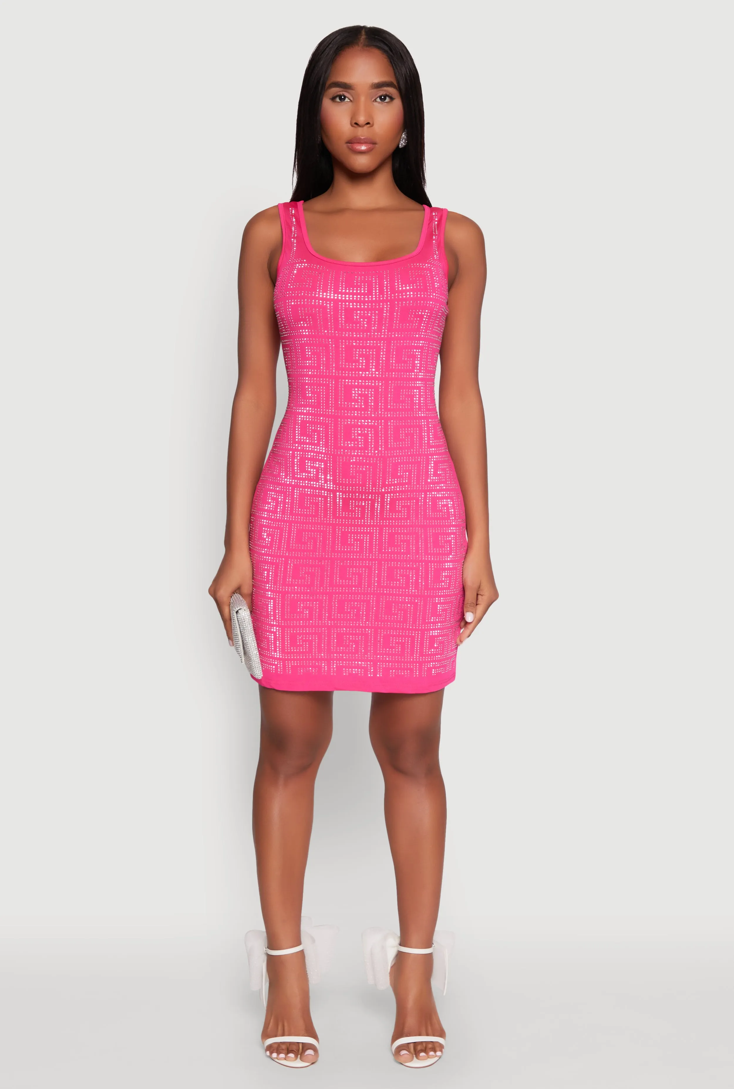 Greek Key Rhinestone Mini Dress sold by Rainbow product image thumbnail 2