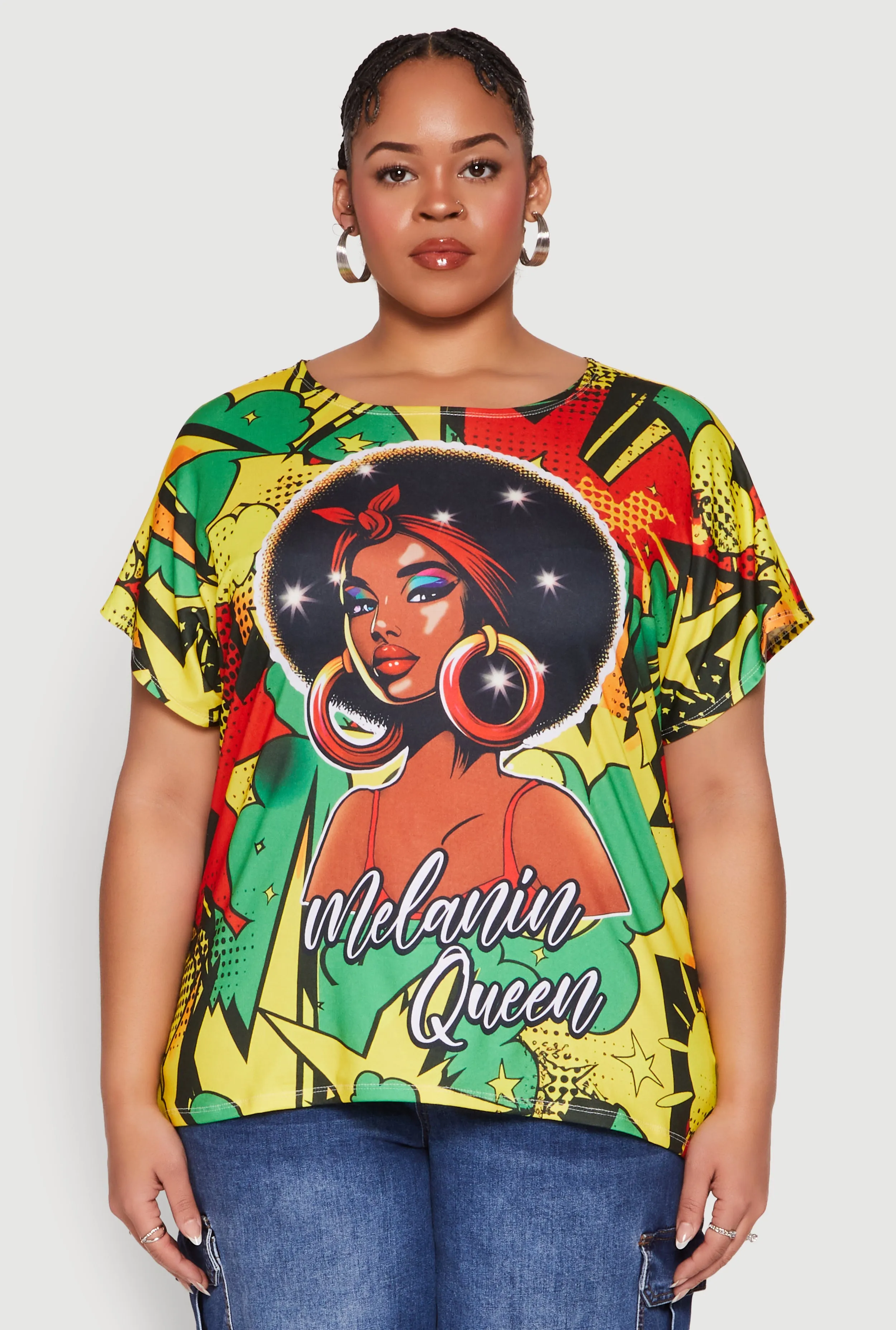 Plus Size Melanin Queen Graphic Tee sold by Rainbow product image thumbnail 2