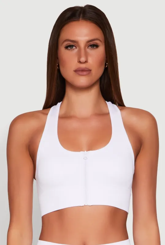 Seamless Zip Front Sports Bra sold by Rainbow