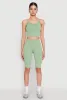 Criss Cross Caged Back Cropped Cami sold by Rainbow