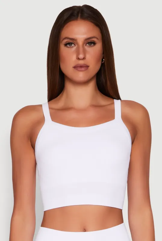 Criss Cross Caged Back Cropped Cami sold by Rainbow