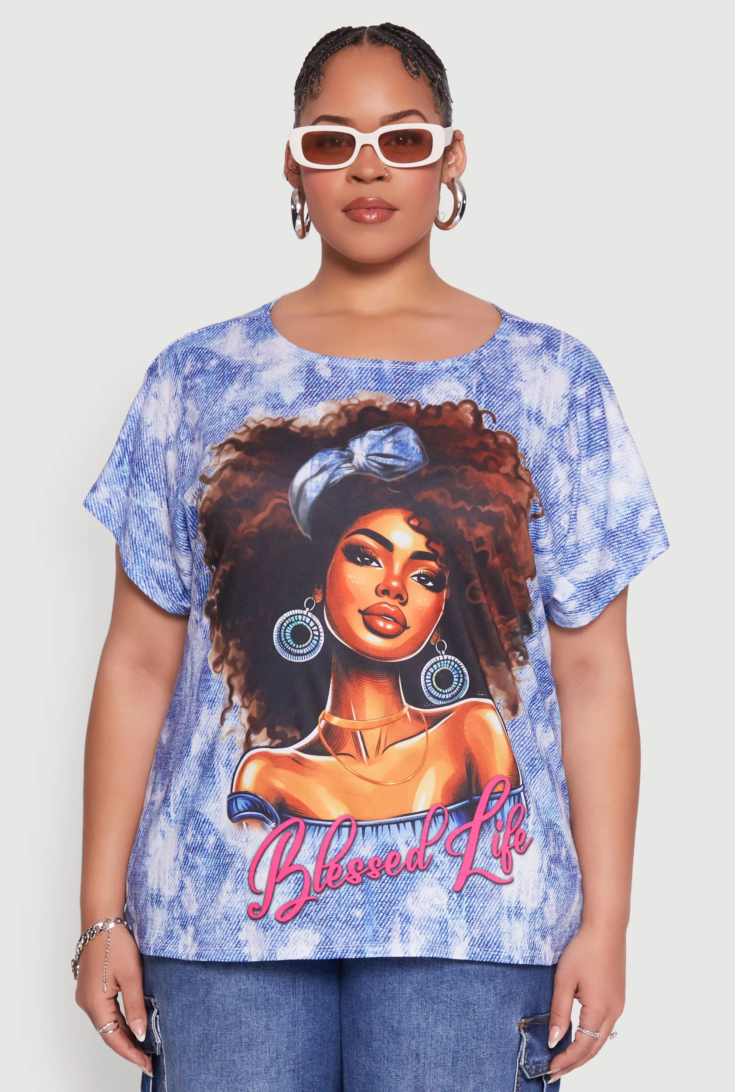 Plus Size Blessed Life Graphic Tee sold by Rainbow product image thumbnail 2