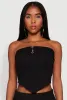 Almost Famous Smocked Handkerchief Hem Tube Top sold by Rainbow