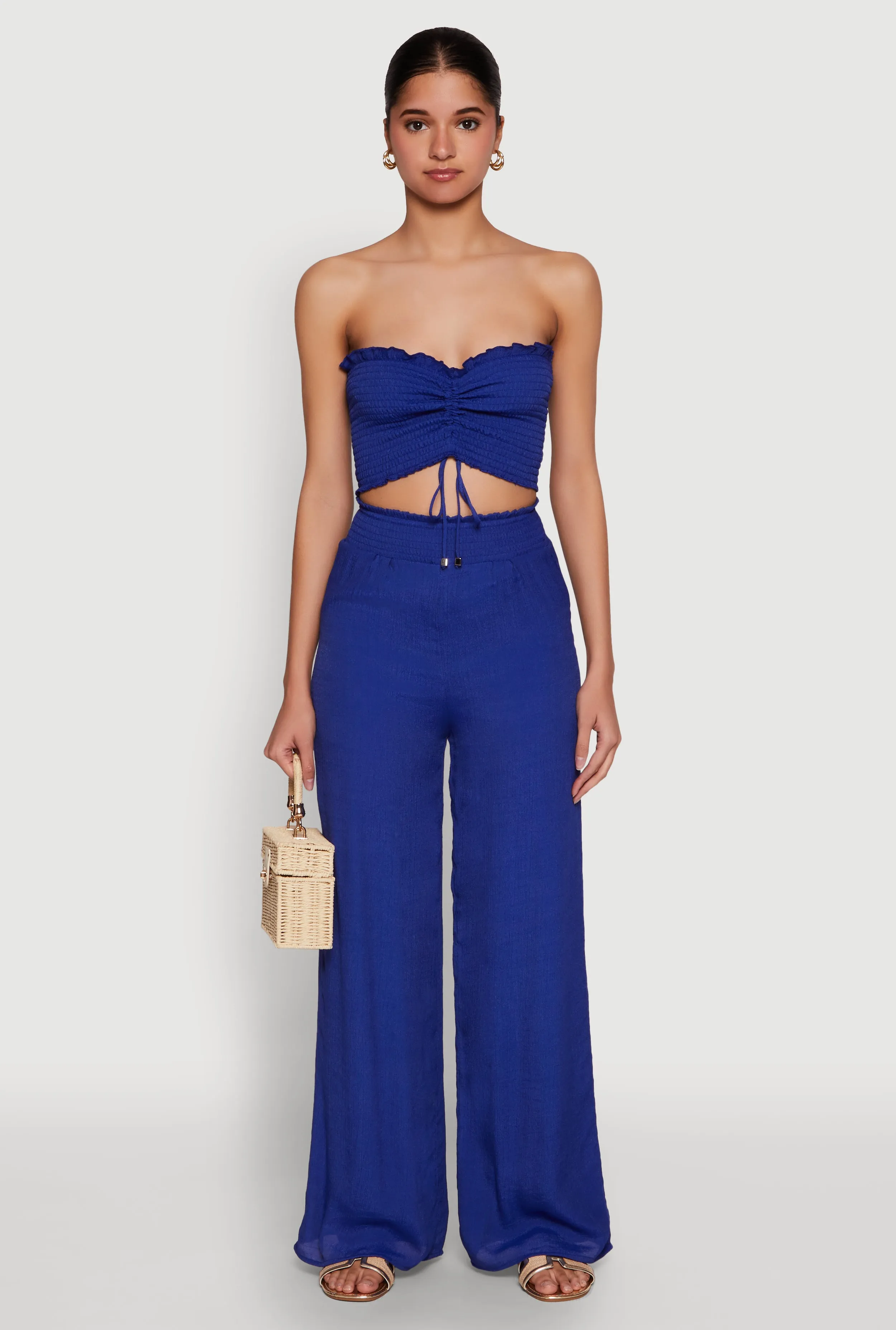 Smocked High Waisted Palazzo Pants sold by Rainbow product image thumbnail 2