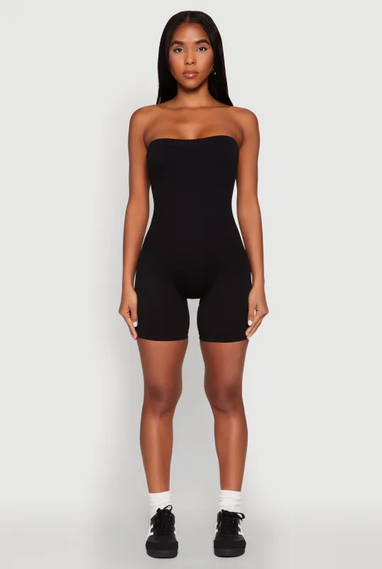 Strapless Biker Romper sold by Rainbow