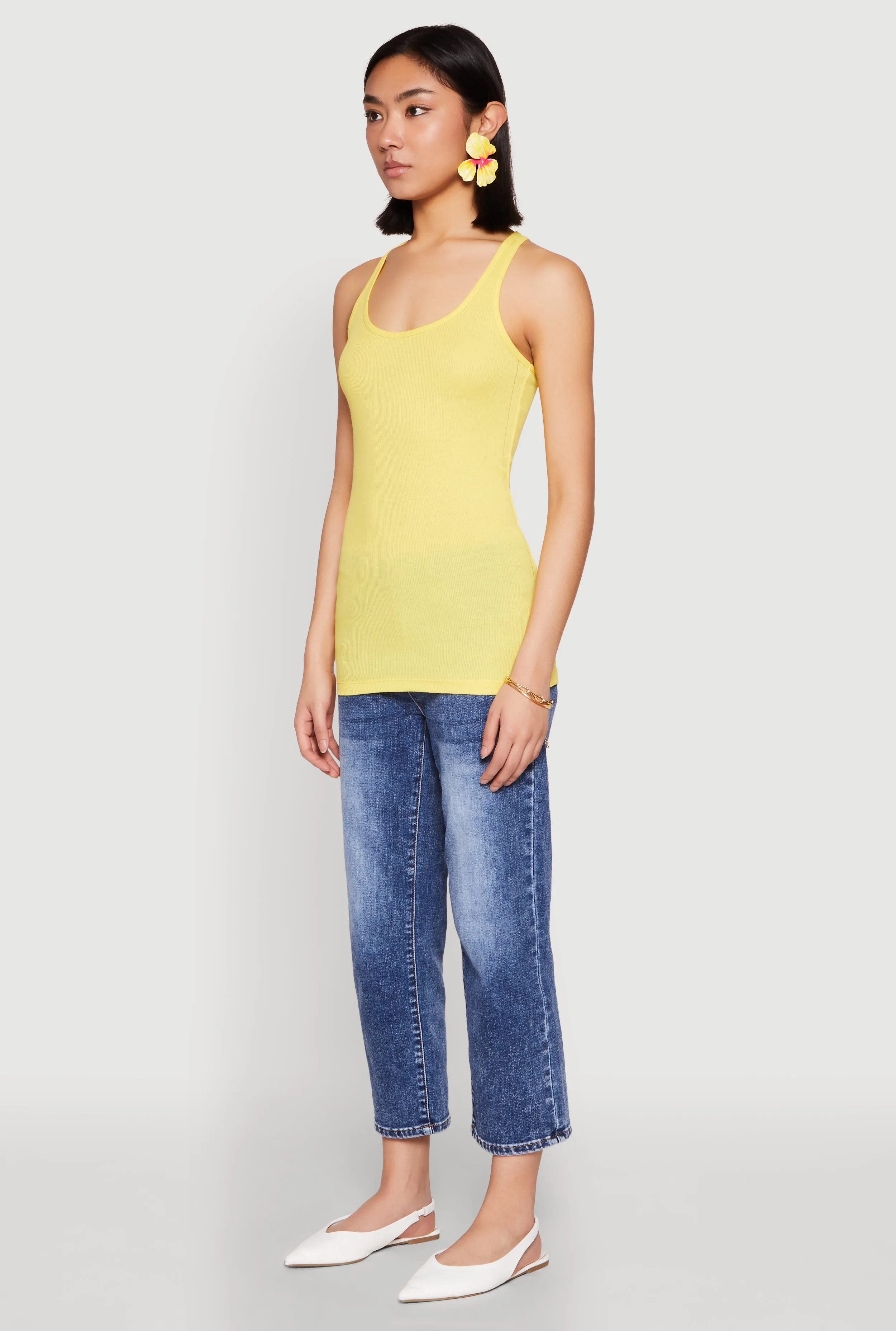 Ribbed Knit Racerback Tank Top sold by Rainbow product image thumbnail 5